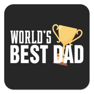World's Best Dad Typography Trophy | Sticker