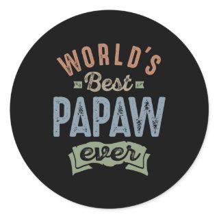 Worlds Best Papaw Classic Round Sticker