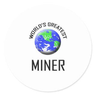 World's Greatest Miner Classic Round Sticker