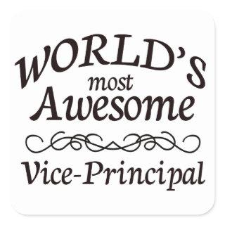 World's Most Awesome Vice Principal Square Sticker