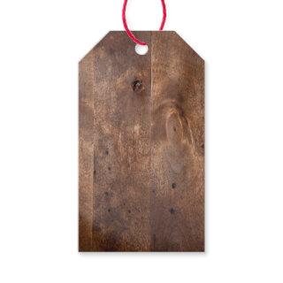 Worn pine board gift tags
