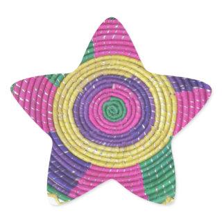 Woven Whirl Art Print Star Sticker