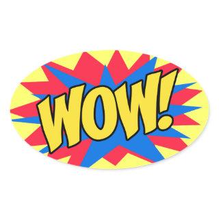 WOW exciting Oval Sticker