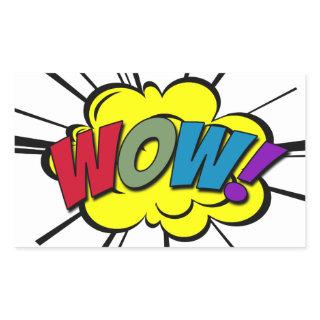 WOW! RECTANGULAR STICKER