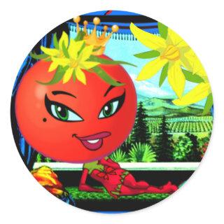 WQ STICKER #2 : Queen Saucy Tomato.