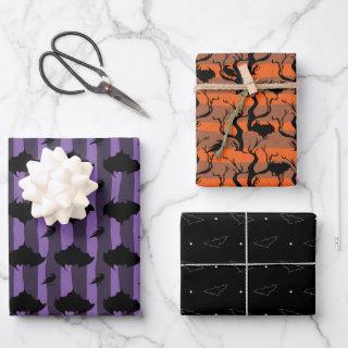 black puple and orange Set of 3