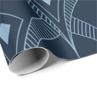 Blue Art Deco Geometric Pattern