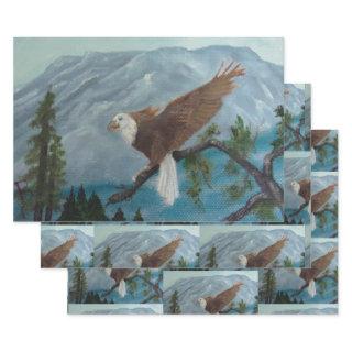 Flat Sheet Set of 3/Bald Eagle Set