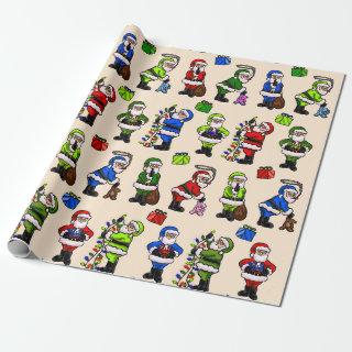Four Color Santas