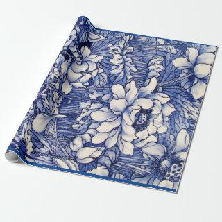 JAPANESE FLORAL PRINT IN BLUE