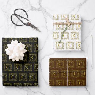 Set - Monogram C - Celtic Dragon