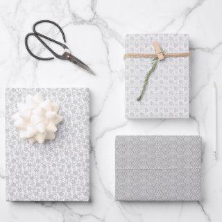 Sheet Set - Grey Floral Patterns