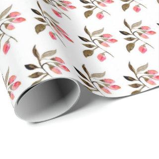Watercolour Floral Rose Buds