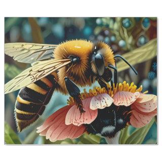 with Bee Collecting Pollen