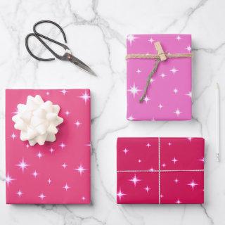 Wrapping Sheet Set - Starry Design (pink)