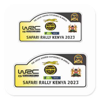 WRC Safari Rally Kenya safari rally wrc   Square Sticker