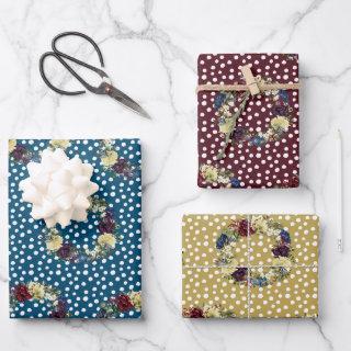 Wreath Winter Holiday Floral Flower  Sheets