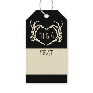 Write-In Style Creepy Goth Marriage Milestone Gift Tags