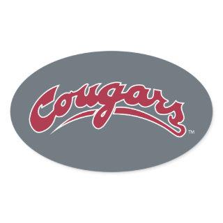 WSU Cougars Logo Oval Sticker