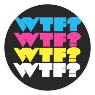 wtf? classic round sticker