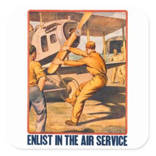 WW1 Air Force Enlist in The Air Service Square Sticker