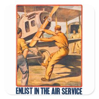 WW1 Air Force Enlist in The Air Service Square Sticker