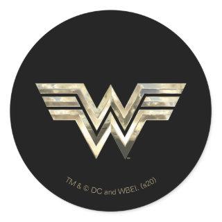 WW84 | Golden Wonder Woman Logo Classic Round Sticker
