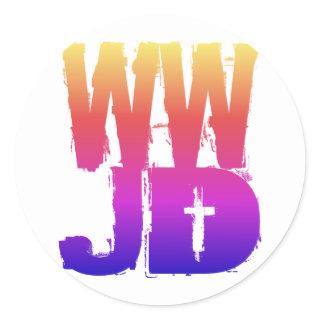 WWJD What Would Jesus Do Classic Round Sticker