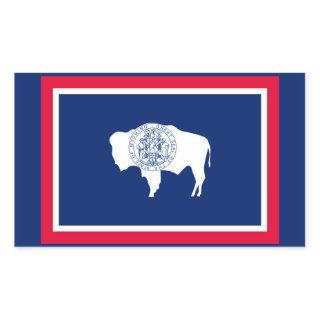 Wyoming State Flag Design Rectangular Sticker