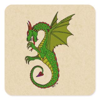 Wyvern Square Sticker