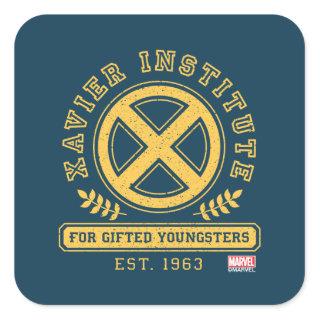 X-Men | Worn Xavier Institute Collegiate Graphic Square Sticker