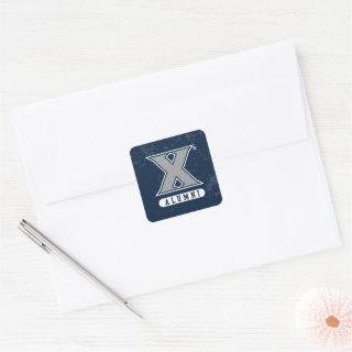Xavier University Distressed Logo Square Sticker