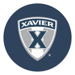 Xavier University Shield Classic Round Sticker