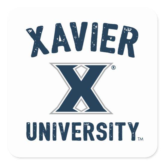 Xavier University Vintage Square Sticker
