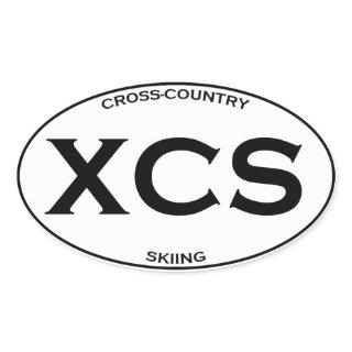 XCS - Cross Country Skiing Oval Sticker