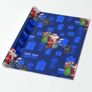 xmas biker santa claus