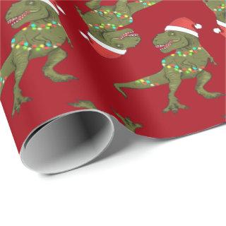 Xmas Christmas Dino T-Rex Santa