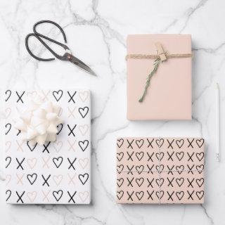 Xo Valentines Hearts Pattern  Sheets