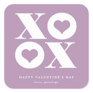 xoxo square valentine's day sticker