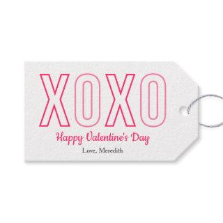 XOXO Valentine's Day Heart Pattern Gift Tags