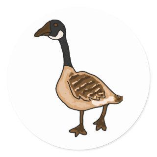 XX- Silly Goose Cartoon Classic Round Sticker