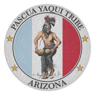 Yaqui Tribal Flag Classic Round Sticker