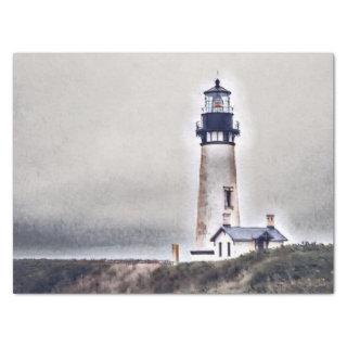 Yaquina Head Lighthouse Newport Oregon Tissue Paper