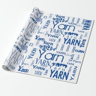 YARN! Typography Blue Knitting