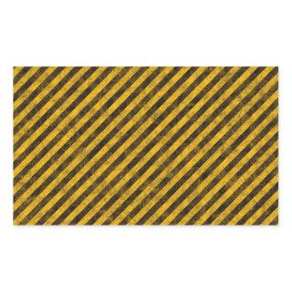 Yellow and Black Hazard Stripes Texture Rectangular Sticker
