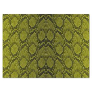 Yellow and Black Python Snake Skin Reptile Scales Tissue Paper