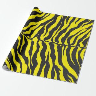 Yellow And Black Tiger Stripes Animal Print