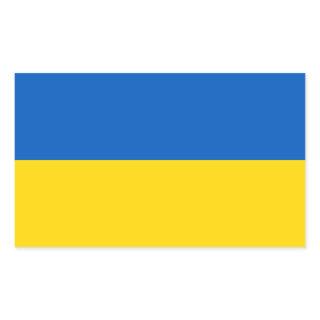 Yellow and light blue - SHOW YOUR SUPPORT  Rectangular Sticker