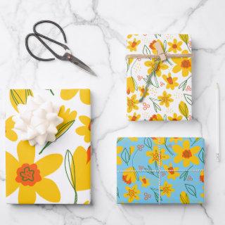 yellow and orange charming daffodil paper