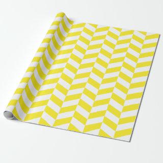 Yellow and White Extra Large Herringbone